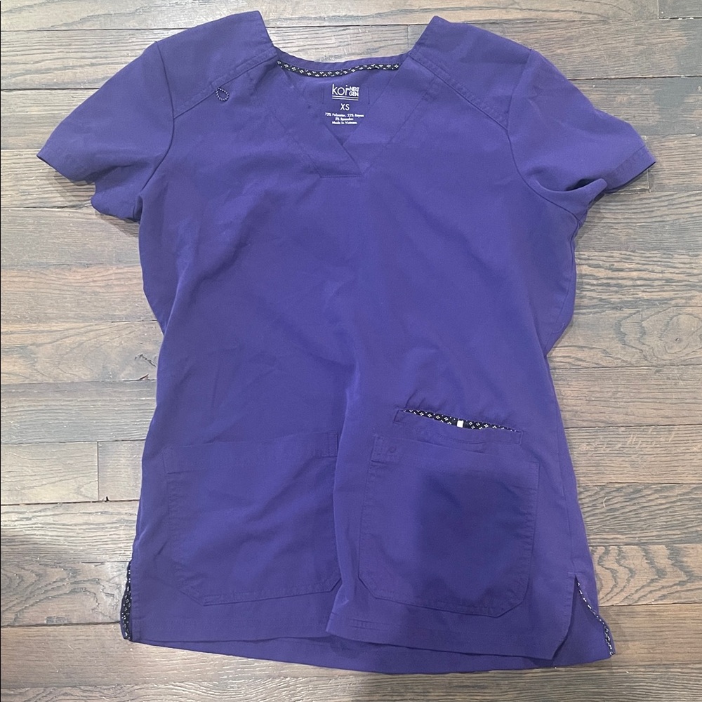 Koi Women's grape Scrub top